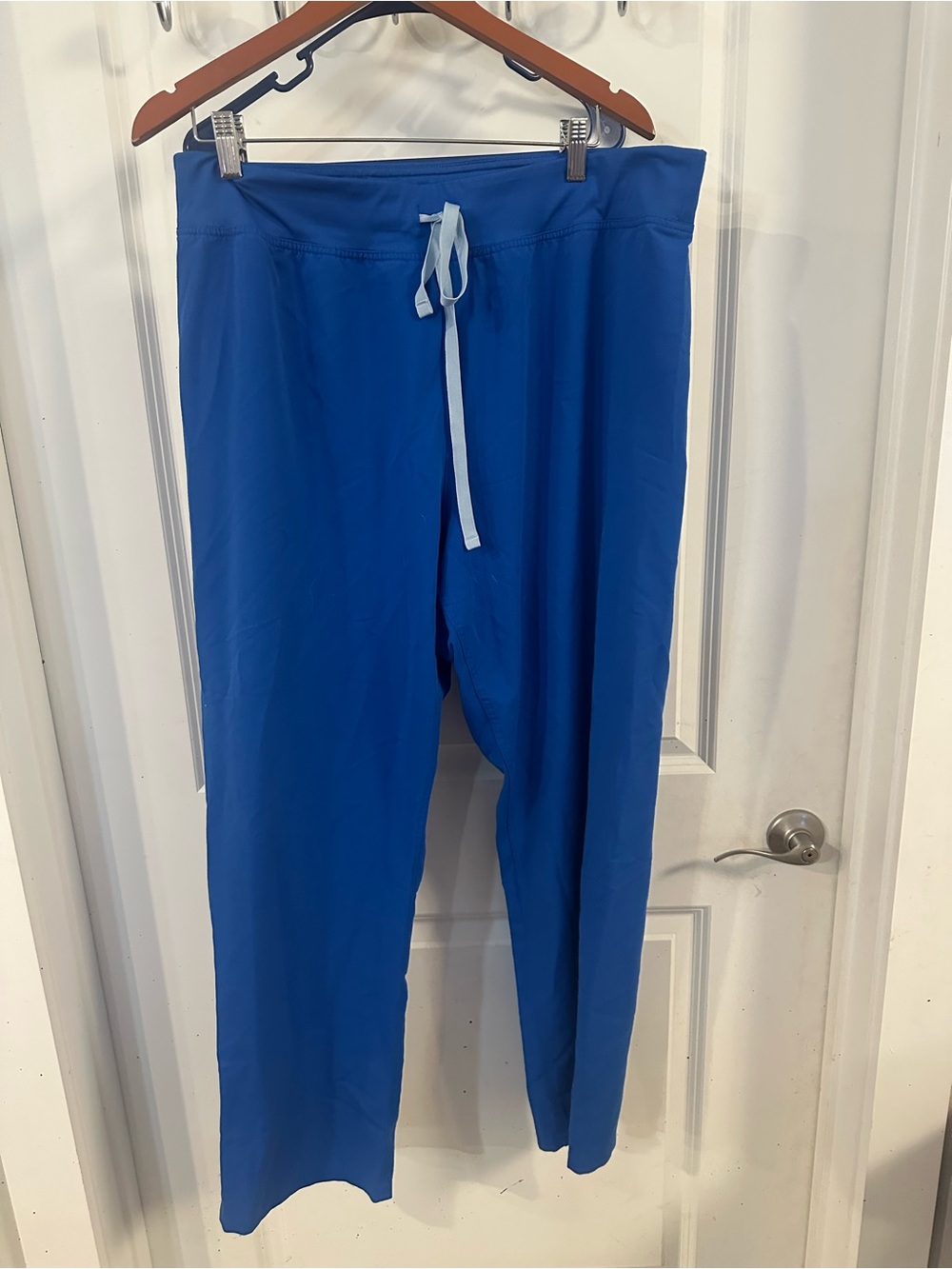 Blue Drawstring Scrub Pants